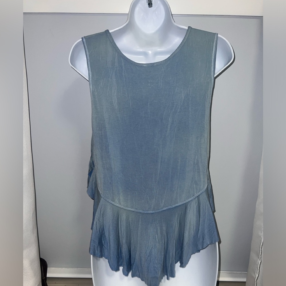 NWOT $58 FREE PEOPLE WOMEN UPTOWN TANK BLUE IRIS SZ S